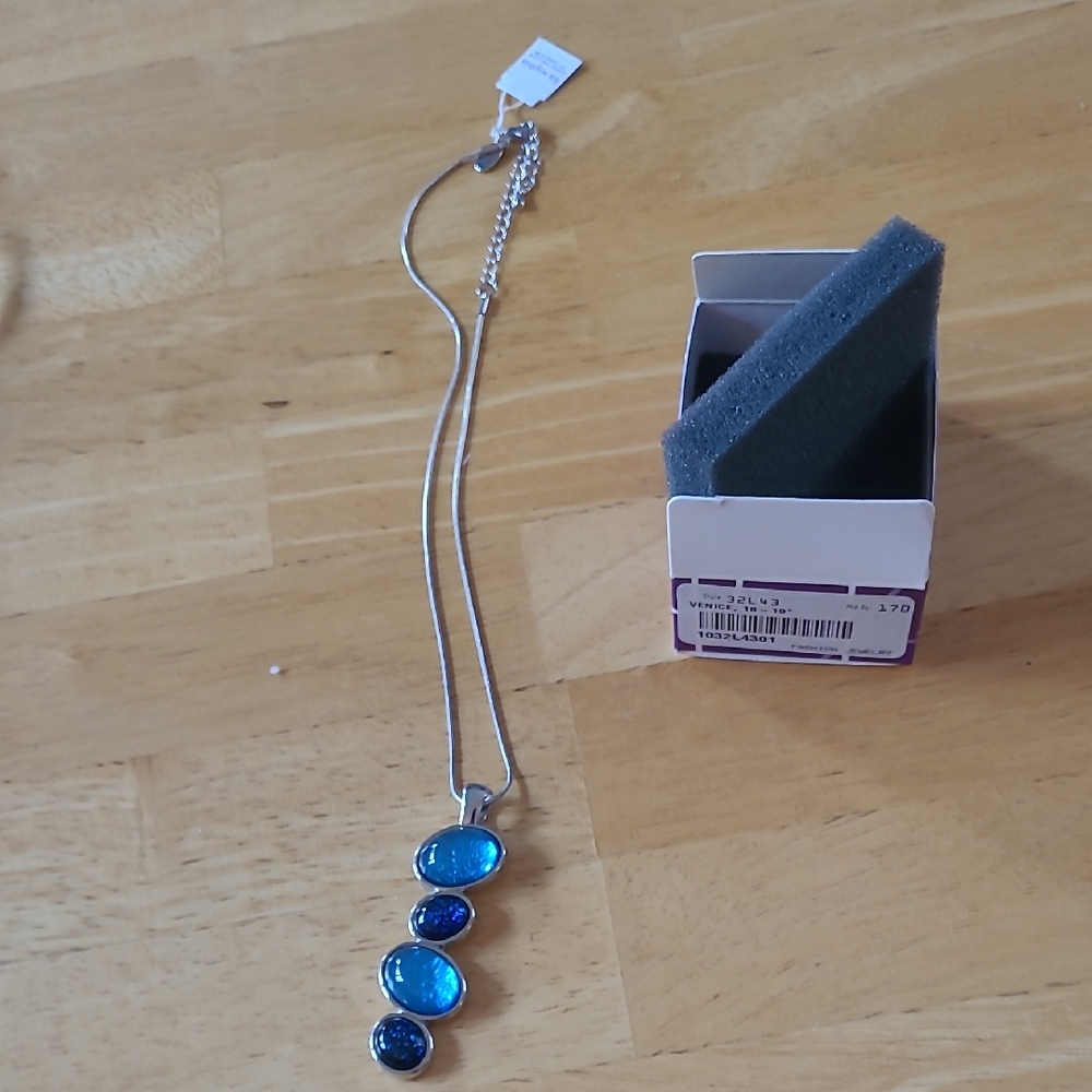 Lia Sophia Blue and Silver Necklace